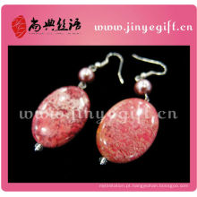 Jóia do ofício de ShangDian Beautiful Gemstone Natural Druzy Dangle Earring